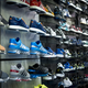 Shoes o display at a Foot Locker store in London. The chain says it pledged to support Black communities because of their impact on the rise of global sneaker culture.
